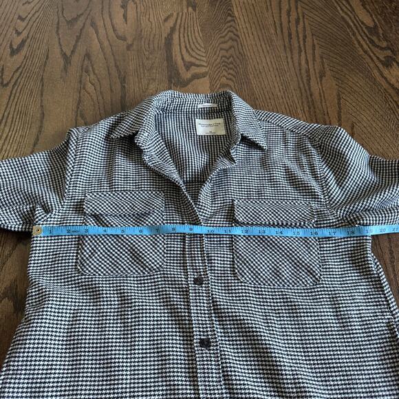 Abercrombie & Fitch Womens Oversize Soft A&F Collection Houndstooth Flannel XS - Picture 9 of 10